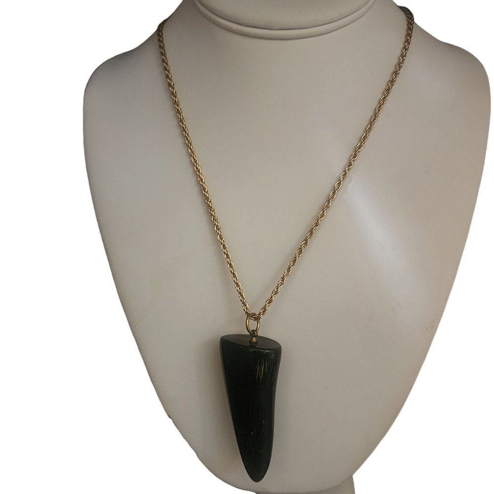 Vintage Vintage Buzz Signed Buffalo Horn Necklace (A4056)